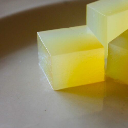 lemon cubes - with agar agar