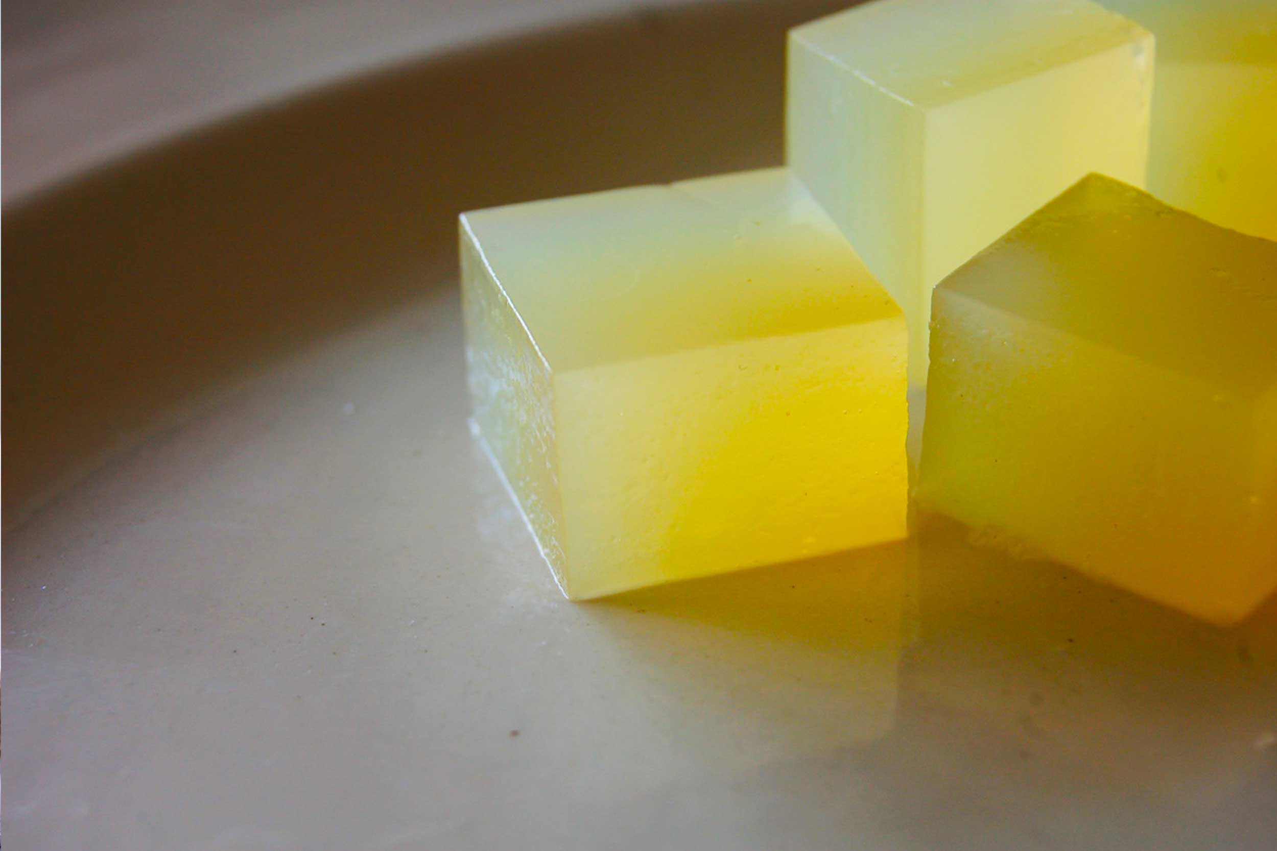 lemon cubes - with agar agar